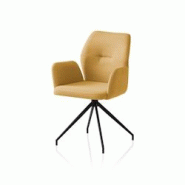 SalesFever Fauteuil | Fonction de rotation à 180° | Revêtement en tissu structuré | Cadre en métal | L 59 x P 58 x H 88 cm | jaune – noir - mul SalesFever Fauteuil | Fonction de rotation à 180° | Revêtement en tissu structuré | Cadre en métal | L 59 x P 58 x H 88 cm | jaune – noir - mul