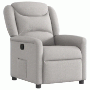 VidaXL Fauteuil inclinable gris nuage tissu Modèle Quervoriax - 4015605 VidaXL Fauteuil inclinable gris nuage tissu Modèle Quervoriax - 4015605
