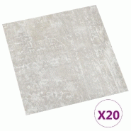 Vidaxl planches de plancher autoadhésives 20 pcs pvc 1,86m² gris clair 330126