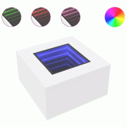 VidaXL Table basse avec LED blanc 60x60x40 cm bois d'ingénierie Modèle Savane Moderne - 847567