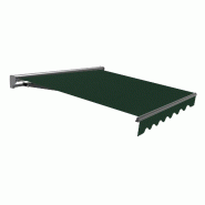 WASABI Store banne motorisé 4x2,5m Vert Polyester – Télécommande – Semi-Coffre – Toile Protection Solaire UV – Structure en Aluminium - ver