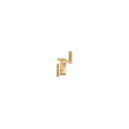 Applique murale LED en métal doré brossé, design moderne avec diffuseur satiné, 12 W, 3 000 K, intensité variable pour éclairage intérieur - Pe