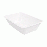Barquette 800ml 20,3x13,6x5cm bagasse blanc - par 500