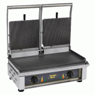 Contact-grill grand modèle fonte brute plaques lisse et rainurée MAJESTIC L Roller Grill - inox MAJESTIC L