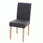 Décoshop26 - Chaise de salle à manger cuisine en synthétique gris mat pieds en bois clair design moderne 04_0002314 - gris 3000269732695 Décoshop26 - Chaise de salle à manger cuisine en synthétique gris mat pieds en bois clair design moderne 04_0002314 - gris 3000269732695