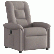 Fauteuil inclinable électrique Taupe Tissu Modèle Elmelis - 8721102962233