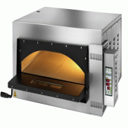 Four à pizza électrique professionnel digital. Chambre de cuisson entièrement réfractaire. Eclairage intérieur. Capacité 6 pizzas. FIMAR FMDW6 - 818