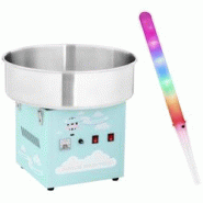 Helloshop26 - Kit machine à barbe à papa professionnel avec bâtons (50 unités) 52 cm 1200 watts turquoise 14_0009188 - 3000221501031 Helloshop26 - Kit machine à barbe à papa professionnel avec bâtons (50 unités) 52 cm 1200 watts turquoise 14_0009188 - 3000221501031
