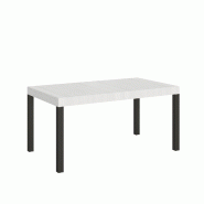 Itamoby Table extensible Everyday 160/244x80 cm frêne blanc pieds anthracite - blanc 8050598901250