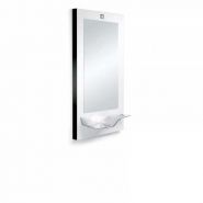 Coiffeuse Kua FF 2000 - Tablette en aluminium poli ou laqué blanc, stratifié noir et façade personnalisable Coiffeuse Kua FF 2000 - Tablette en aluminium poli ou laqué blanc, stratifié noir et façade personnalisable