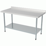 Table inox 1er prix étagère bord relève démontable 700 longueur 700 - 7490.0060
