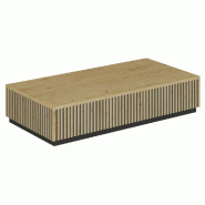 Podium pour mannequins Vertigo T01 MDF noir et chêne clair 120x60x25cm