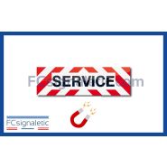 Sérigraphie bandeau magnétique SERVICE 100x30 cm classe A pour véhicule_1