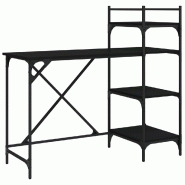 VidaXL Bureau d'ordinateur avec étagères noir 120x47x109 cm Modèle Orion Office Confort - noir 836213
