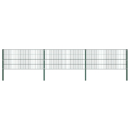 Vidaxl panneau de clôture avec poteaux fer 5,1 x 0,8 m vert 278606