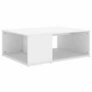 VidaXL Table basse blanc 90x67x33 cm bois d'ingénierie Modèle Atlas Infinite Ligne - 806903