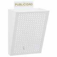 ARREGUI Corbeille publicitaire en acier E2304, 7,5 L, corps et grille en blanc - 8425181123041