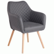 CLP chaise de salle à manger Gent Similicuir Gris - 311607 CLP chaise de salle à manger Gent Similicuir Gris - 311607