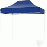 COSTWAY Pavillon 3x4,5m pliable, pop-up réglable avec sac à roulettes, 4 cordes, 8 piquets, jardin, tente de fête imperméable, bleu. - bleu métal