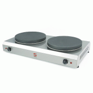 Crêpière électrique double professionnelle CE-235 avec deux plaques de Ø 350 mm, puissance 4400 W, structure en acier inoxydable | Sammic - 5130527