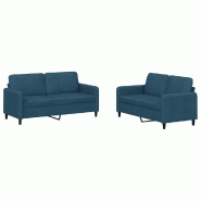 Ensemble de canapés 2 pcs bleu velours Modèle Nova Chic Plus - 8721012069503