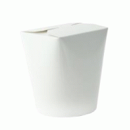 FIRSTPACK FHC - 500Pcs - Pot carton blanc base ronde fermeture à boucle papillon - H97mm 750ml - blanc 210ASIE27BL FIRSTPACK FHC - 500Pcs - Pot carton blanc base ronde fermeture à boucle papillon - H97mm 750ml - blanc 210ASIE27BL