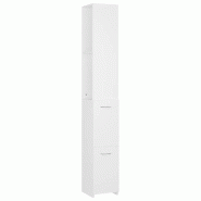 Helloshop26 - Armoire de salle de bain design épuré rangement malin 25 x 26,5 x 170 cm en bois d'ingénierie blanc 02_0047910 - blanc Bois massif 30