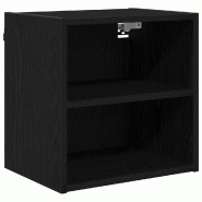Helloshop26 - Armoire suspendue moderne espace de rangement 40 x 29,5 x 40 cm durable en bois d'ingénierie chêne noir 02_0053458 - noir Bois massif