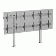 KIMEX Support sur pieds pour 6 écrans TV 45''-50'' - Hauteur 180 cm - A visser - gris 3700685424319 KIMEX Support sur pieds pour 6 écrans TV 45''-50'' - Hauteur 180 cm - A visser - gris 3700685424319