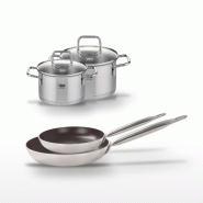 Lot Poêles 28/32 cm Elo Bistro Line et Faitouts 12/14 cm - noir 3176239968651