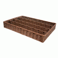 Manne polypro rectangle "Fourcase" chocolat 50x35x7cm