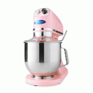 Mixer planétaire professionnel 7 L - 11 vitesses, 2 kg de pâte - rose