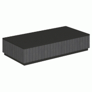 Podium pour mannequins Vertigo T03 MDF noir et noir 120x60x25cm