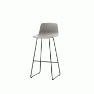 Lot de 2 chaises hautes avec repose-pieds et coque polypropylène Lot de 2 chaises hautes avec repose-pieds et coque polypropylène