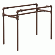 Structure Urban L120xP60xH90cm - table de présentation - tube Ø34,5mm - rouille