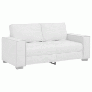 VidaXL Canapé Blanc 180 x 80 x 84 cm tissu Modèle AbriCabanon 87 - 8721158689665