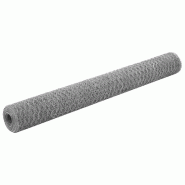 Vidaxl grillage pour volière acier galvanisé 25x1,2 m argenté 143320