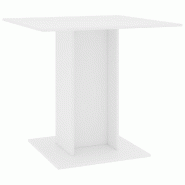 VidaXL Table à manger Blanc 80x80x75 cm bois d'ingénierie Modèle Helios Panorama Ombre - Bois manufacturé 800252
