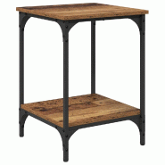 VidaXL Table basse Bois Ancien 40 x 40 x 55 cm Bois d'ingénierie Modèle Bora - 881896