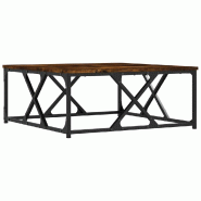 VidaXL Table basse chêne fumé 70x70x30 cm bois d'ingénierie Modèle Atlas Master Classique - 835371