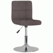 VidaXL Tabouret De Bar Pivotant Taupe Tissu - gris 334208