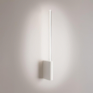 Zafferano Brilliant Applique Led 1 Lumière 5W Cylindrique En Aluminium Verni Blanc Cct Sélectionnable 2200K-3000K Design Minimaliste 50.7 Cm - blanc