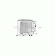Arrière-bar réfrigérée - 2 portes adossée - inox AISI 304 - 340 litres - R290 - FMPP1500II_0