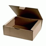 Boîte d'expédition simple cannelure brune 27x17x10cm - par 20 - en kraft brun - fabrication française