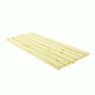 Caillebotis pin naturel rectangle 62,5x28x2cm - par 2