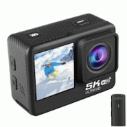 Camera Sport 5K HD Etanche Avec Ecran Tactile Et Controle A Distance YONIS - 3615617077757 Camera Sport 5K HD Etanche Avec Ecran Tactile Et Controle A Distance YONIS - 3615617077757