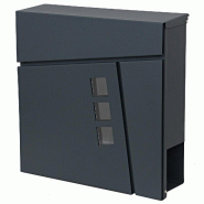 Décoshop26 - Boîte aux lettres murale compartiment à journaux revêtement par poudre 04_0001334 - 3000140132699