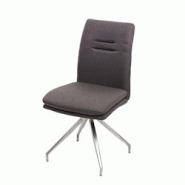 Décoshop26 - Chaise de salle à manger cuisine en tissu gris-marron et en acier inoxydable design et confortable 04_0002269 - marron 3000265132697 Décoshop26 - Chaise de salle à manger cuisine en tissu gris-marron et en acier inoxydable design et confortable 04_0002269 - marron 3000265132697