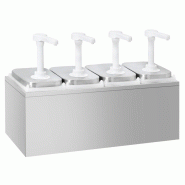 Distributeur de sauces en acier inoxydable 4 x 2 litres PREMIUM - GOLDINOX - inox 3701770838943