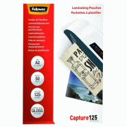 Fellowes Boîte de 50 pochettes Capture125, format A2, 2 x 125µ - 0077511530937